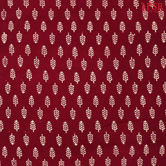 Wine Purple Cotton Print Running Material