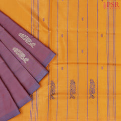 Silver Purple Vazhainaar Silk Saree