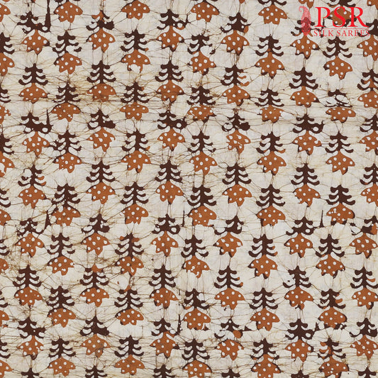 Brown Batik Print Running Material