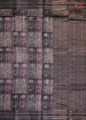 Aubergine Purple & Charcoal Grey Kadhi Tussar Silk Saree