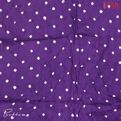 Violet Crushed Bandhini Cotton Dress Material