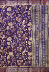 Wild Violet Munga Silk Saree