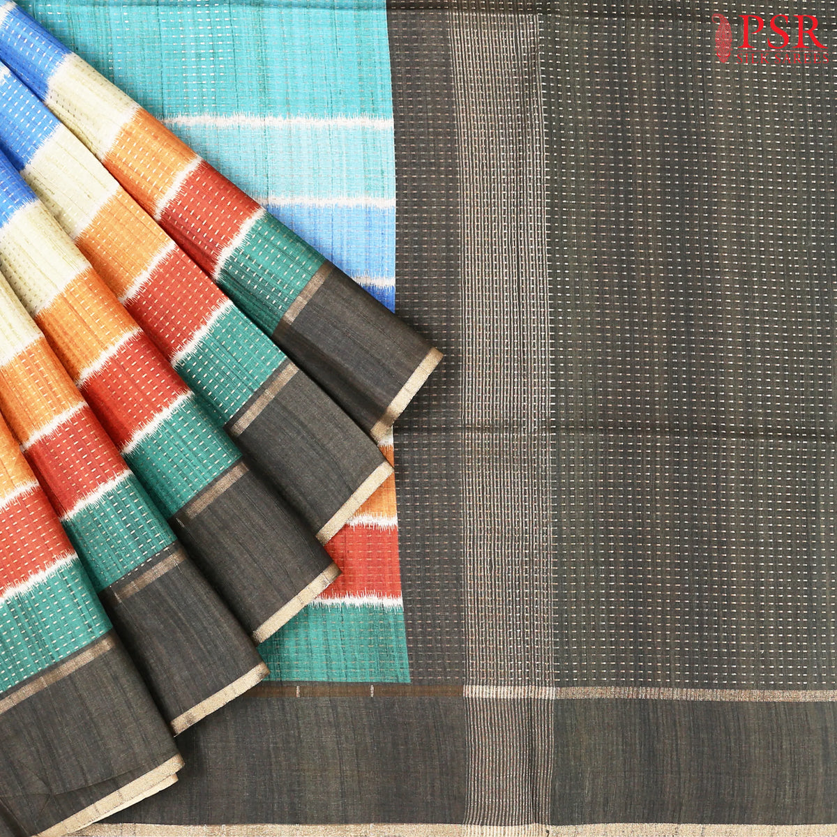 Multicolor Semi Tussar Saree