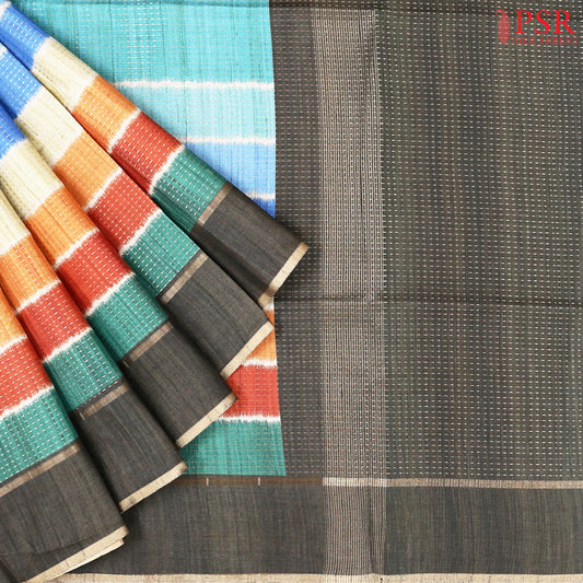 Multicolor Semi Tussar Saree