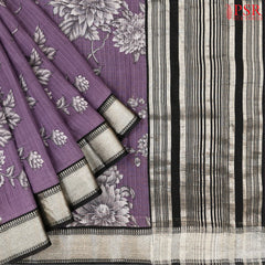 Dark African Violet Assam Saree