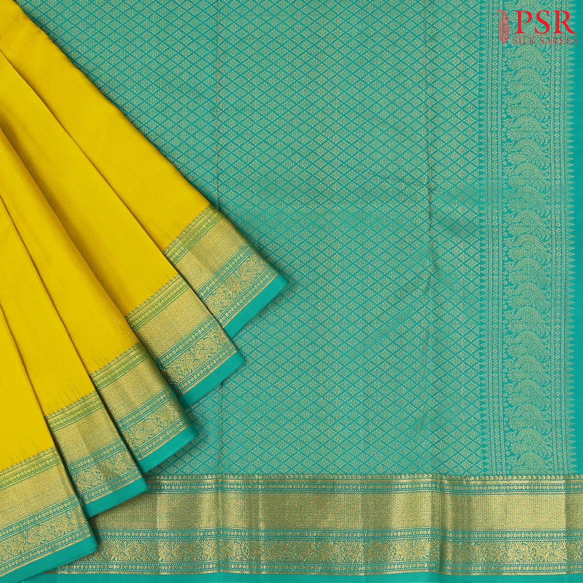 Olive Yellow Fancy Kanchipuram Silk Saree