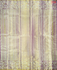Golden Olive & Light Purple Kanchipuram Tissue Silk Saree