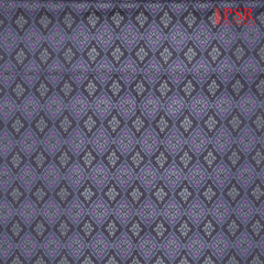 Dark Spruce Blue Semi Tassar Ikkat Print Running Material