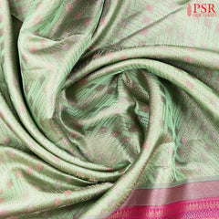Light Green Kanchipuram Jacquard Silk Saree