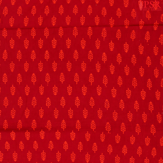 Burgundy Cotton Print Running Material