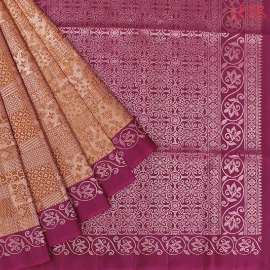 Copper Brown Soft Silk Saree