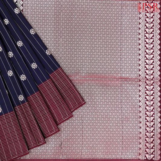 Dark Blue Soft Art Silk Saree
