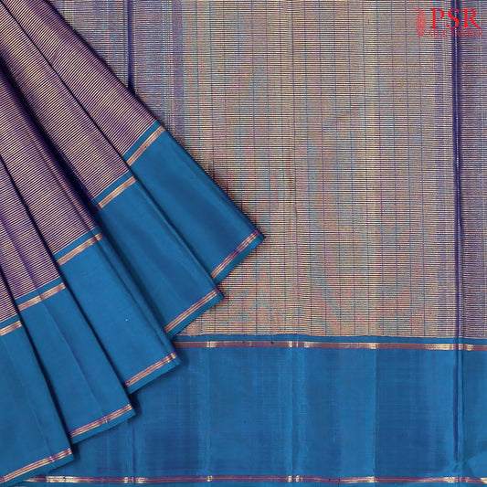 Peacock Blue Kanchipuram Silk Saree