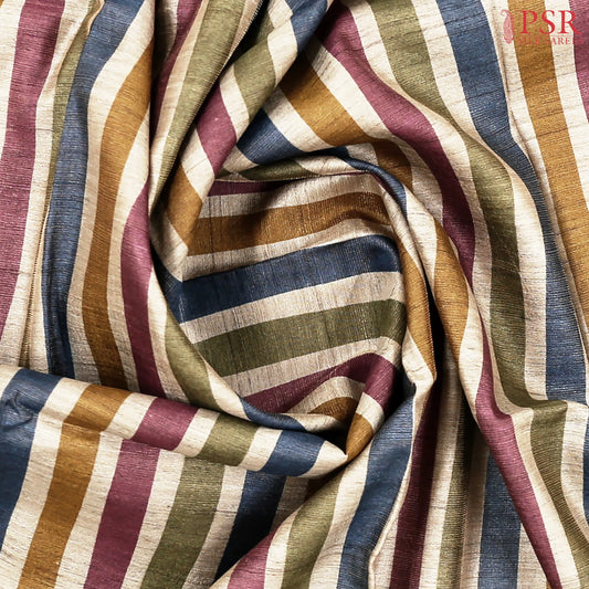 Royal Beige Kadhi Tussar Silk Saree