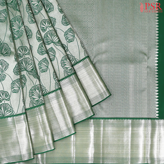 Dark Green Kanchipuram Silk Saree