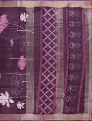 Dark Purple Assam Saree