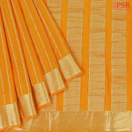 Marigold Semi Binny Silk Saree