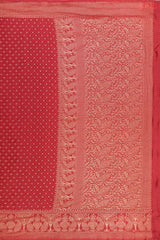 Red Georgette Silk Saree