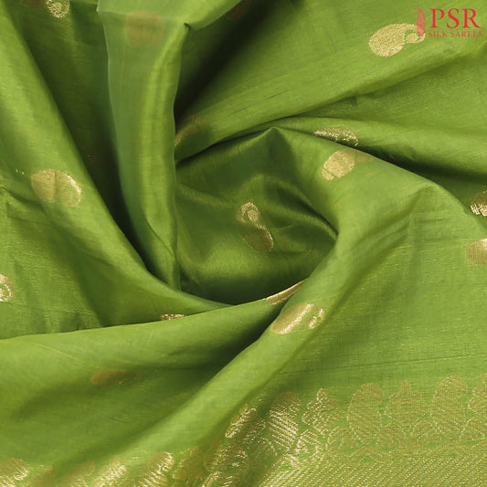 Green Onion Cotton Silk Saree