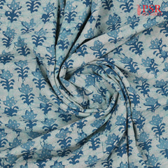 Light Blue Batik Print Running Material