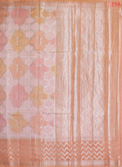 Pink & Orange Chiniya Silk Saree