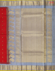 Red Gadwal Silk Saree