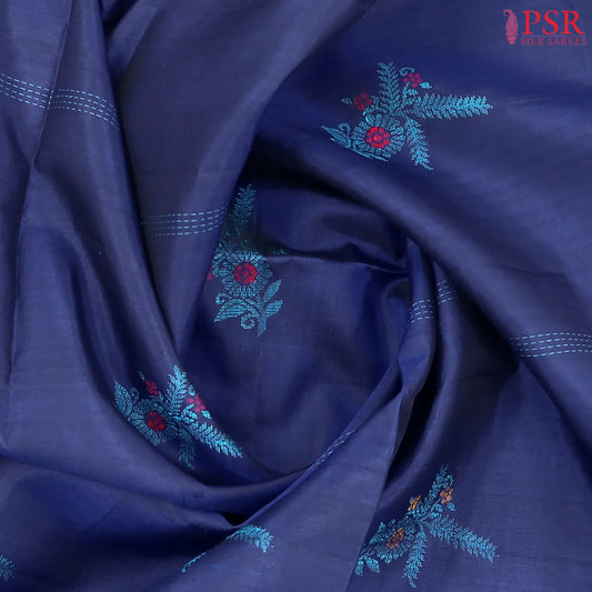 Indigo Blue Soft Silk Saree