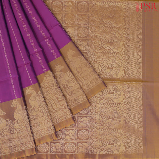 Magenta Purple Soft Silk Mix Saree