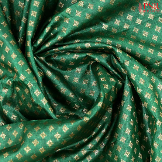 Dark Green Banaras Tussar Silk Saree