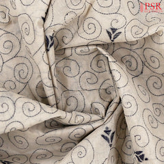 Ecru Grey Bengal Cotton Saree