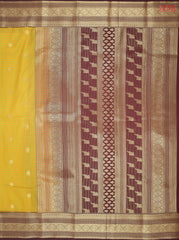Yellow & Green Art Silk Saree