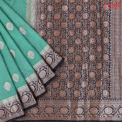 Viridian Raw Silk Banaras Saree