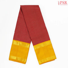 Carmine Red Kanchipuram Silk Saree
