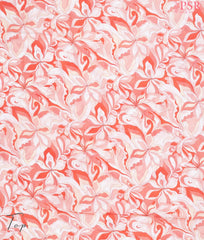 Shades Of Peach Semi Crape Dress Material