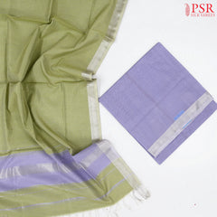 Lavender Mangalagiri Silk Cotton Dress Material
