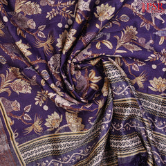 Wild Violet Munga Silk Saree