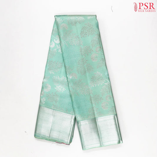 Pastel Turquoise Kanchipuram Jacquard Silk Saree