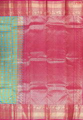 Blue & Mustard Fancy Kanchipuram Silk Saree