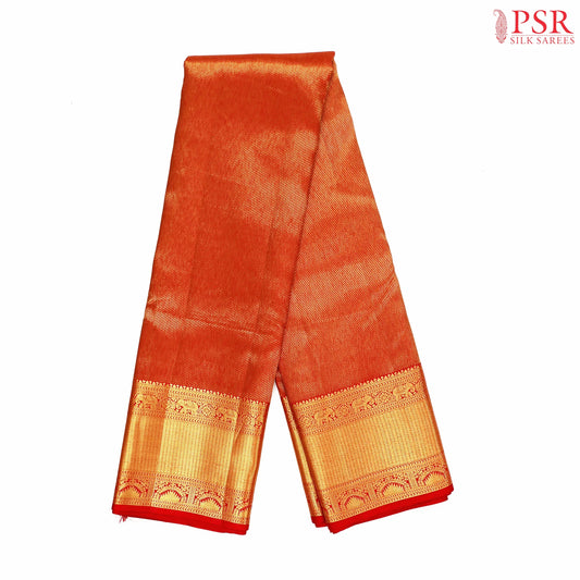 Red Kanchipuram Jacquard Silk Saree