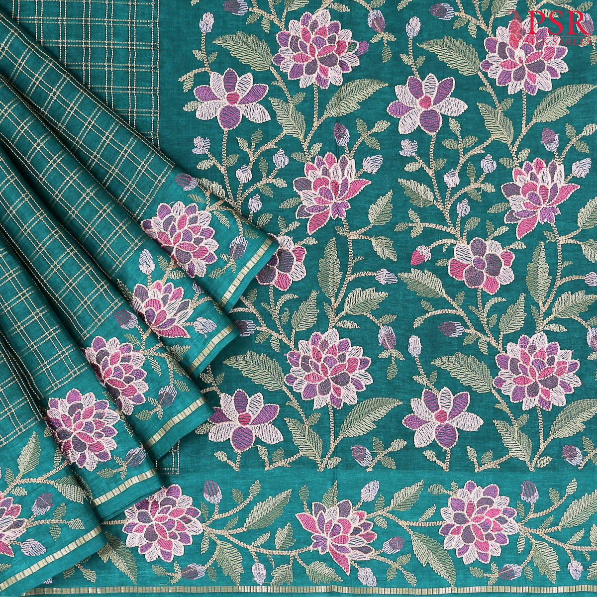 Egyptian Green Semi Tussar Saree