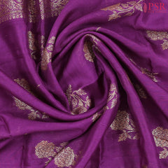 Mardi Gras Purple Semi Banaras Saree