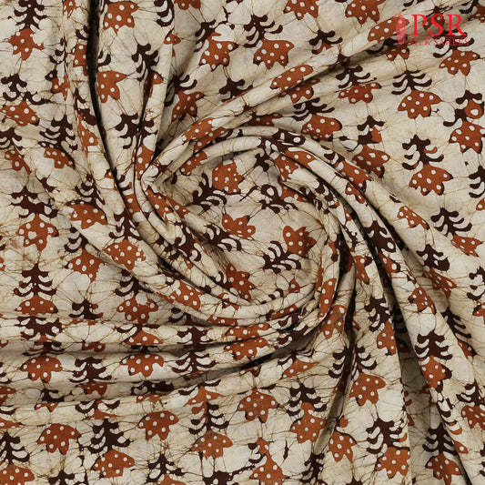 Brown Batik Print Running Material