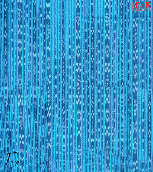 Cyan Blue Orissa Cotton Dress Material – PSR Silks
