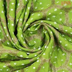 Light Green Crushed Bandhini Saree