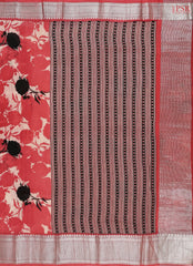 Red Munga Silk Saree