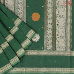 Dark Green Kalakshetra Kovai Cotton Saree