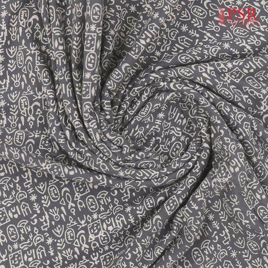 Grey Jaipur Cotton Print Running Material