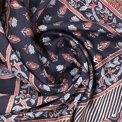 Black Jaipur Cotton Printed Saree