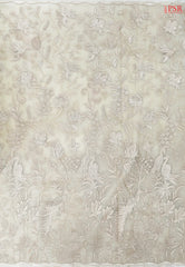 Beige Organza Embroidery Saree