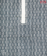 Steel Grey Cotton Dress Material